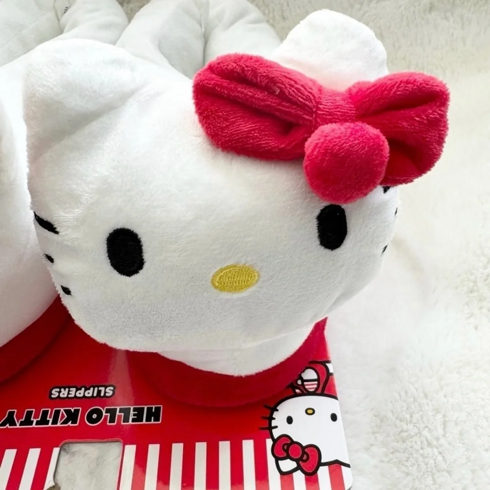 *NEW* Hello Kitty Slippers -  Red Bow Size M/L  7-8 - Picture 2 of 6